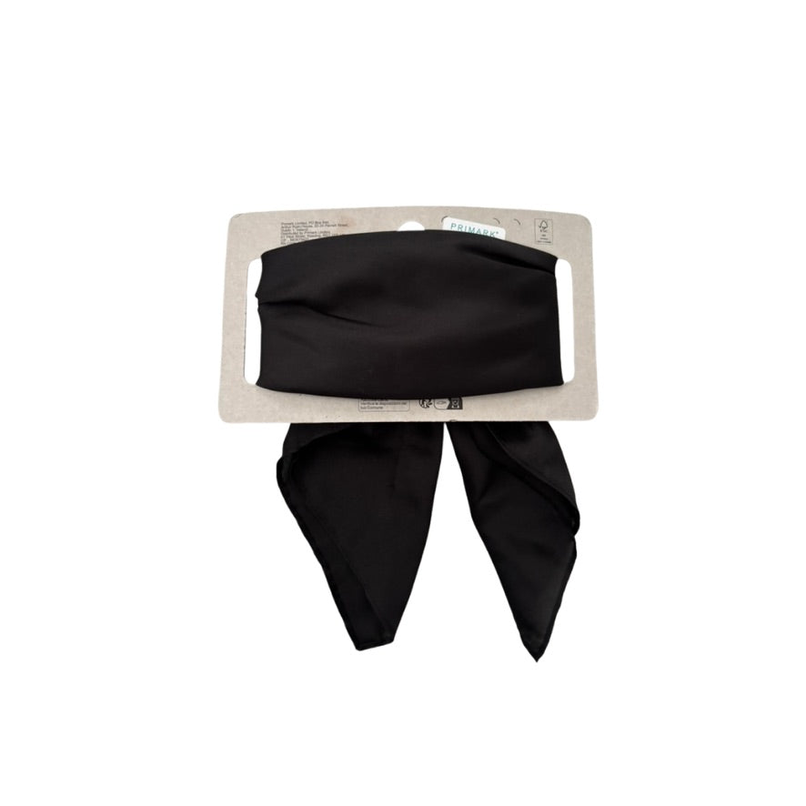 Black fabric tie on a white background