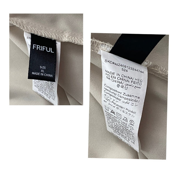 Sleeveless Trench Coat Beige Size XL- Preloved