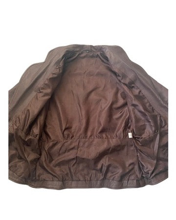 Brown jacket on a white background