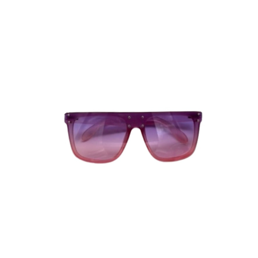 Purple sunglasses on a white background