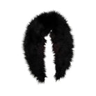 Black fur scarf on a white background