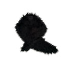 Black fur scarf on a white background