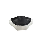 Black leather collar on half mannequin on a white background