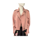 Pink jacket on a mannequin with a white background