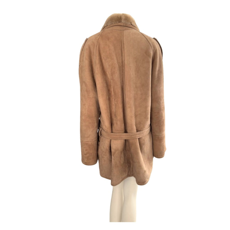 Brown suede jacket on a white background