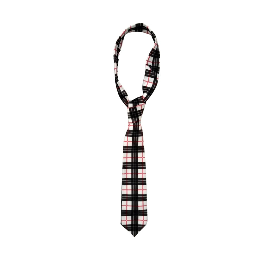 Plaid tie on a white background
