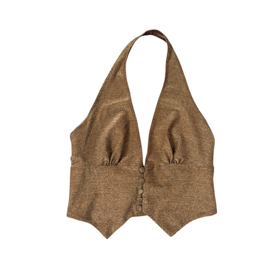 Bronze vest on a white background