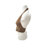 Bronze halter top on a mannequin against a white background