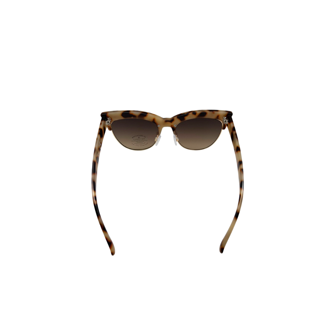 Sunglasses with tortoiseshell frame on a white background