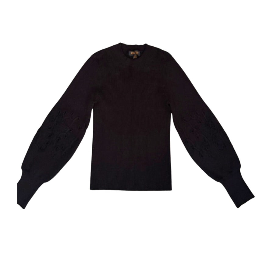 Black sweater on a white background