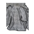 Black and white patterned fabric on a white background