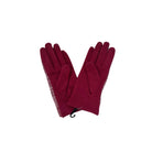 Pair of red gloves on a white background