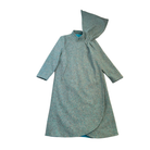 Green scarf coat on a white background