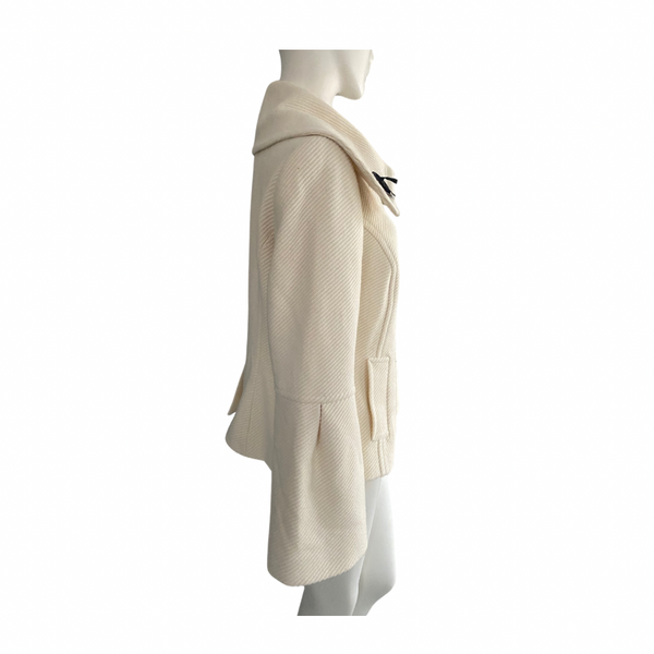 COAST Wool Coat Short Cream SIZE 16
