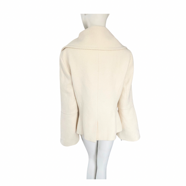 COAST Wool Coat Short Cream SIZE 16