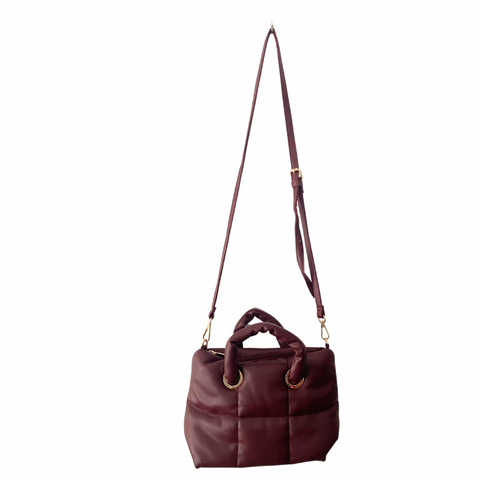 Padded Crossbody Bag Burgundy