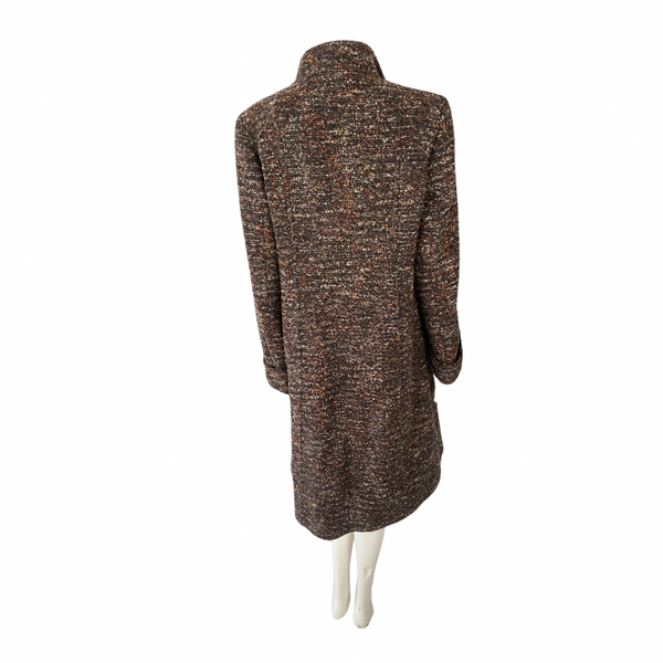 Vintage Wool Boucle Coat Brown SIZE 14