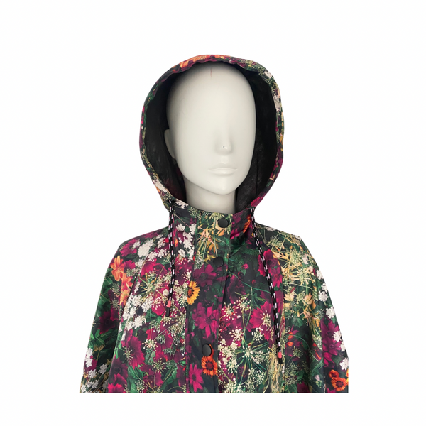 Desigual Poncho Raincoat Cape Floral Multicolour ONE SIZE