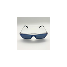 Sunglasses with blue lenses on a white background