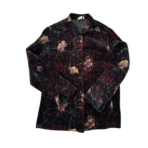 Floral patterned shirt on a white background