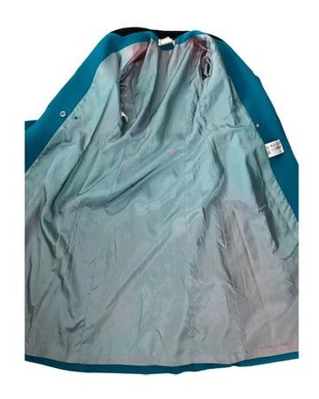 Light blue and teal fabric on a white background