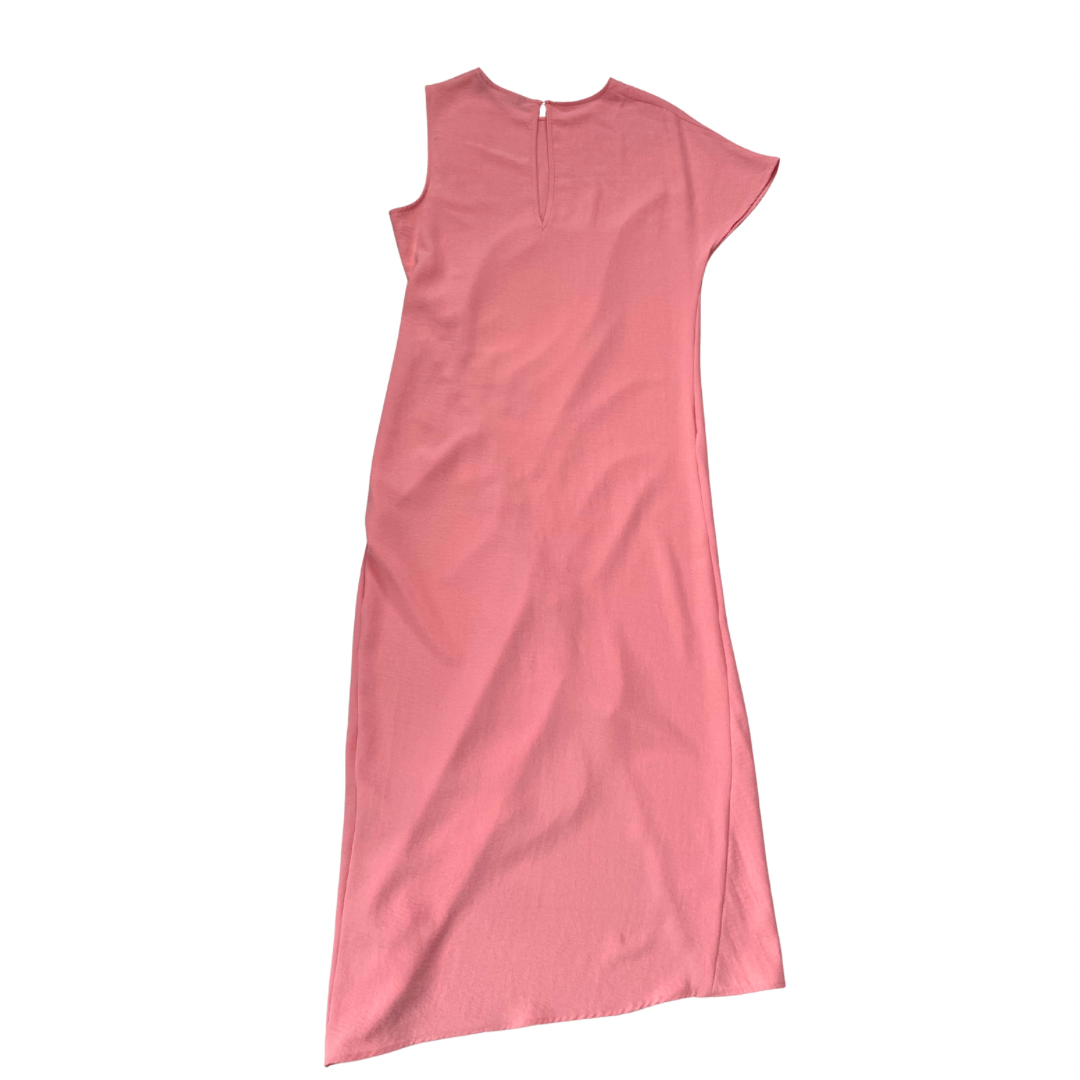 Pink dress on a white background