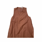 Brown sleeveless dress on a white background