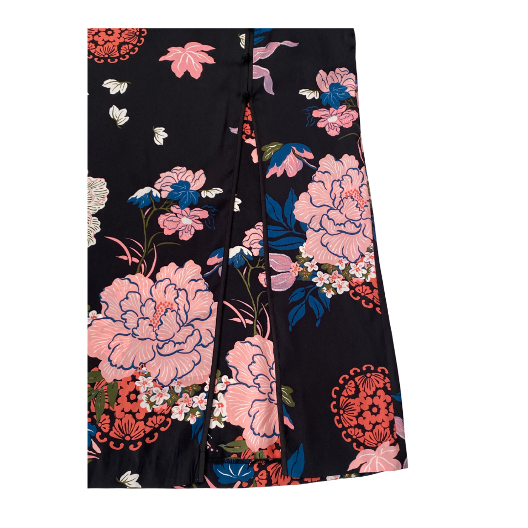 Floral patterned skirt on a white background